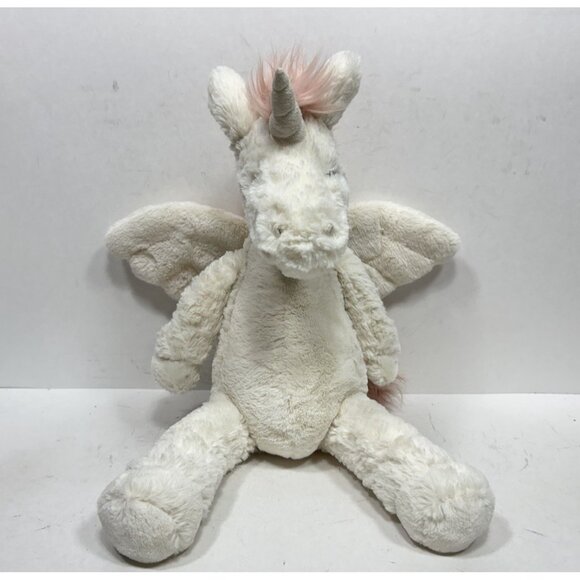 Jellycat Lallagie Unicorn Plush Wings RARE Retired HTF Soft Stuffed Animal Toy - Picture 2 of 6